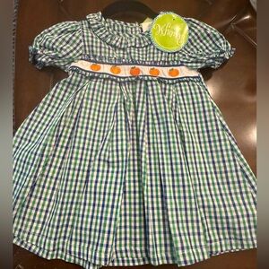 Girls Bishop Smock Dress pumpkins size 3T